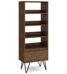 Simpli Home - Chase Tall Bookcase - Rustic Natural Aged Brown