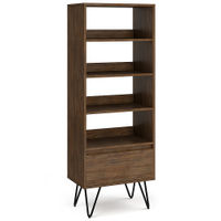 Simpli Home - Chase Tall Bookcase - Rustic Natural Aged Brown