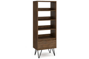 Simpli Home - Chase Tall Bookcase - Rustic Natural Aged Brown