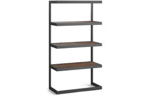 Simpli Home - Erina Bookcase - Distressed Charcoal Brown