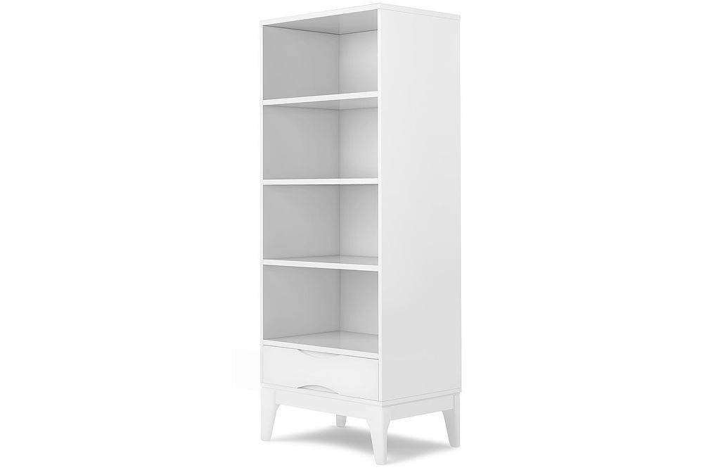 Simpli Home - Harper Bookcase with Storage - White