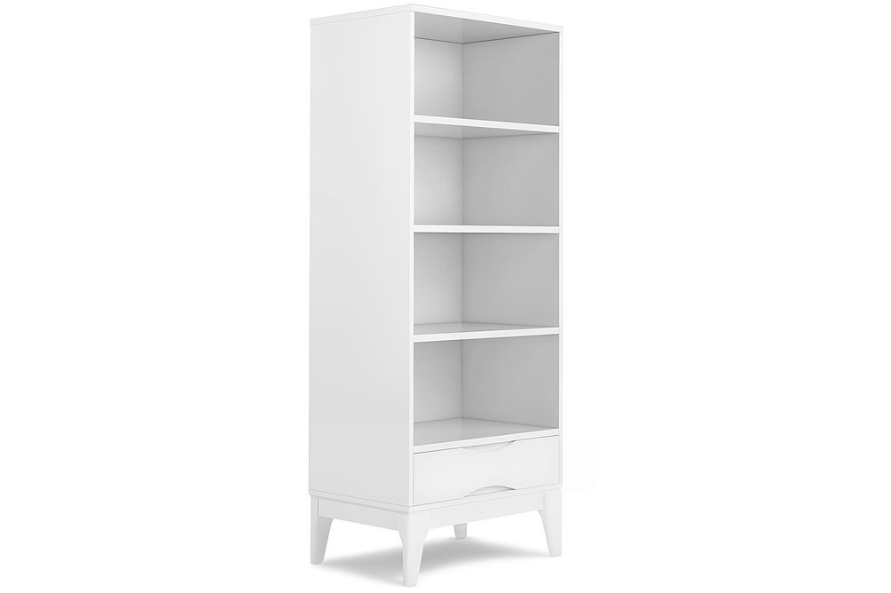 Simpli Home - Harper Bookcase with Storage - White