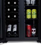 NewAir - 12-Bottle & 39-Can Dual Zone Wine Cooler with Mirrored Glass Door & Compressor Cooling, Di