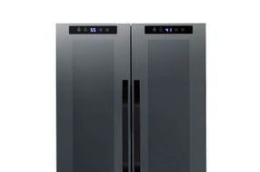 NewAir - 12-Bottle & 39-Can Dual Zone Wine Cooler with Mirrored Glass Door & Compressor Cooling, Di