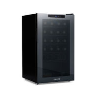 NewAir - 24-Bottle Wine Cooler with Mirrored Double-Layer Tempered Glass Door & Compressor Cooling,