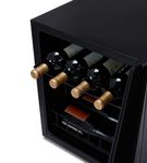 NewAir - 16-Bottle Wine Cooler with Mirrored Double-Layer Tempered Glass Door & Compressor Cooling,