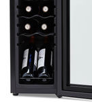 NewAir - 12-Bottle Wine Cooler with Mirrored Double-Layer Tempered Glass Door & Compressor Cooling,