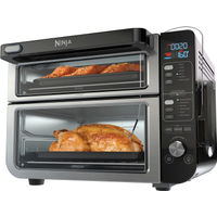 Ninja - 12-in-1 Smart Double Oven, FlexDoor, Smart Thermometer, Smart Finish, Rapid Top Oven, Conve