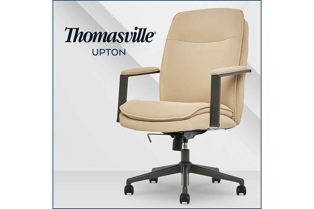 Thomasville - Upton Bonded Leather Office Chair - Cream