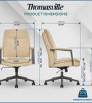 Thomasville - Upton Bonded Leather Office Chair - Cream