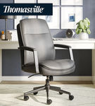 Thomasville - Upton Bonded Leather Office Chair - Gray