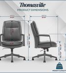 Thomasville - Upton Bonded Leather Office Chair - Gray