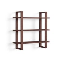 Burrow - Index Hardwood 3-Shelf Bookshelf - Walnut