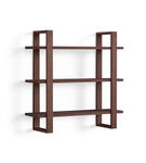 Burrow - Index Hardwood 3-Shelf Bookshelf - Walnut