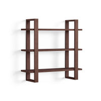 Burrow - Index Hardwood 3-Shelf Bookshelf - Walnut