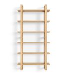 Burrow - Index Hardwood 6-Shelf Bookshelf - Oak