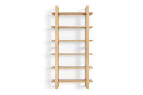 Burrow - Index Hardwood 6-Shelf Bookshelf - Oak