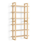 Burrow - Index Hardwood 6-Shelf Bookshelf - Oak