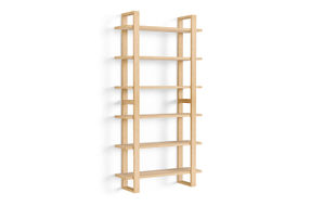 Burrow - Index Hardwood 6-Shelf Bookshelf - Oak