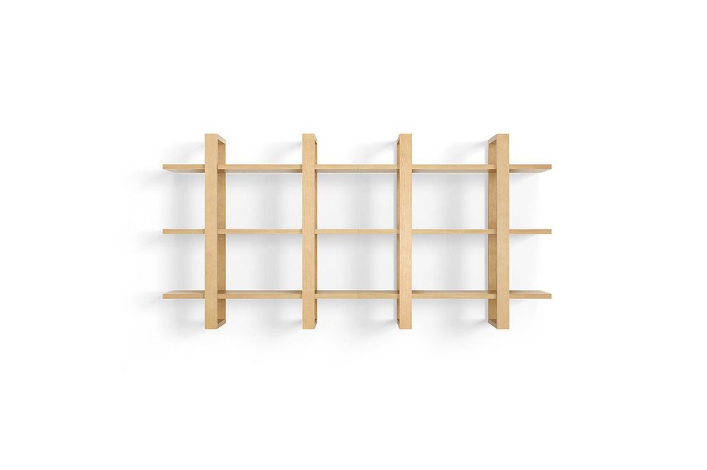 Burrow - Index Hardwood 6-Shelf Bookshelf - Oak