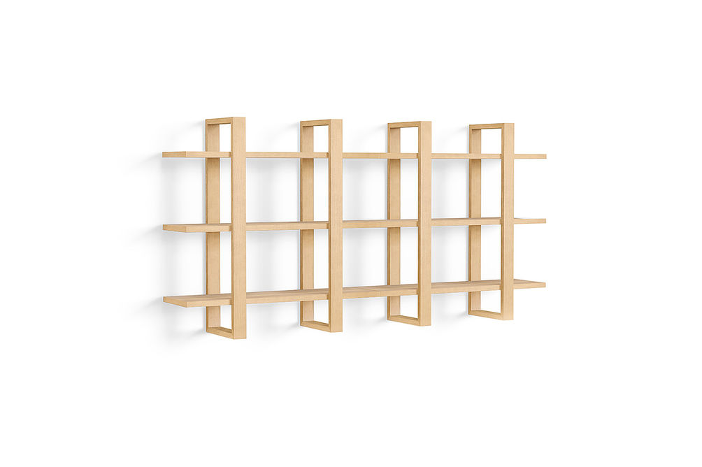 Burrow - Index Hardwood 6-Shelf Bookshelf - Oak