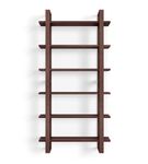 Burrow - Index Hardwood 6-Shelf Bookshelf - Walnut