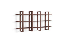 Burrow - Index Hardwood 6-Shelf Bookshelf - Walnut