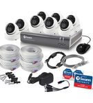 Swann - 8 Channel, 8 Dome Camera Indoor/Outdoor Wired 1080p Full HD 1TB DVR Security System