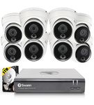 Swann - 8 Channel, 8 Dome Camera Indoor/Outdoor Wired 1080p Full HD 1TB DVR Security System