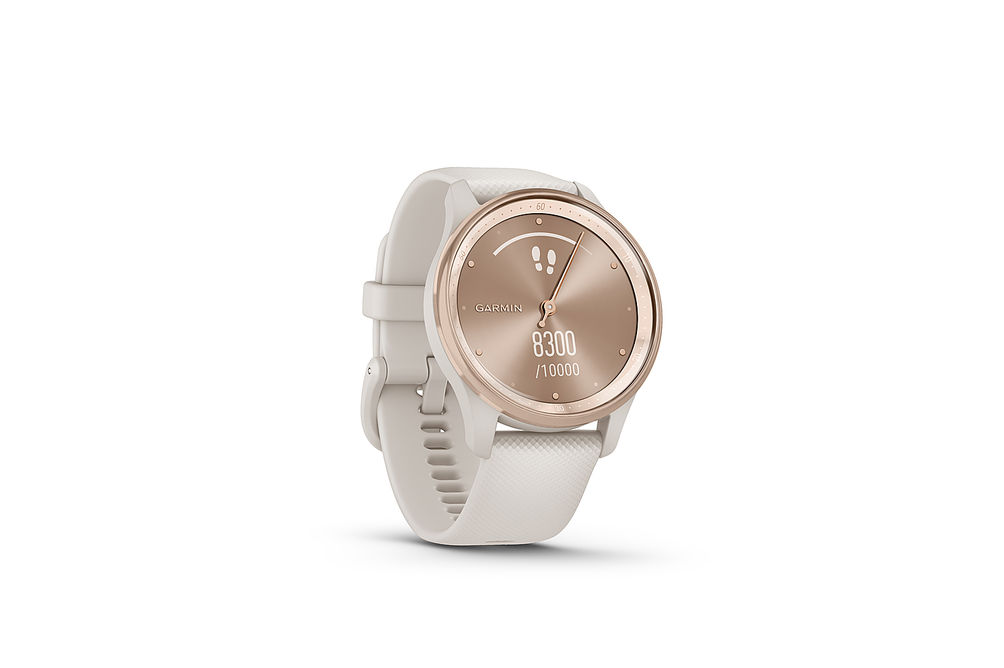 Garmin - vvomove Trend Hybrid Smartwatch 40 mm Fiber-Reinforced Polymer - Peach Gold Stainless Ste