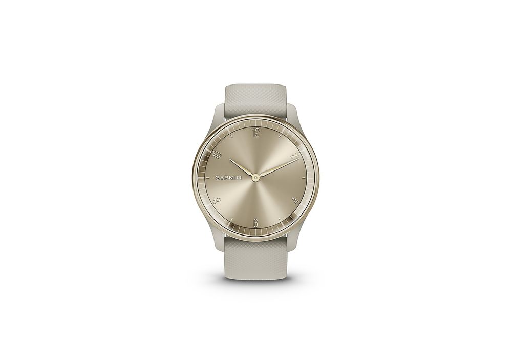Garmin - vvomove Trend Hybrid Smartwatch 40 mm Fiber-Reinforced Polymer - Cream Gold Stainless Ste