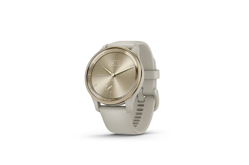 Garmin - vvomove Trend Hybrid Smartwatch 40 mm Fiber-Reinforced Polymer - Cream Gold Stainless Ste