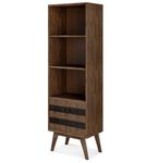 Simpli Home - Clarkson Bookcase with Storage - Rustic Natural Aged Brown