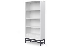 Simpli Home - Banting Mid Century Bookcase - White