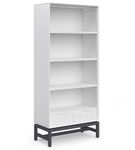 Simpli Home - Banting Mid Century Bookcase - White