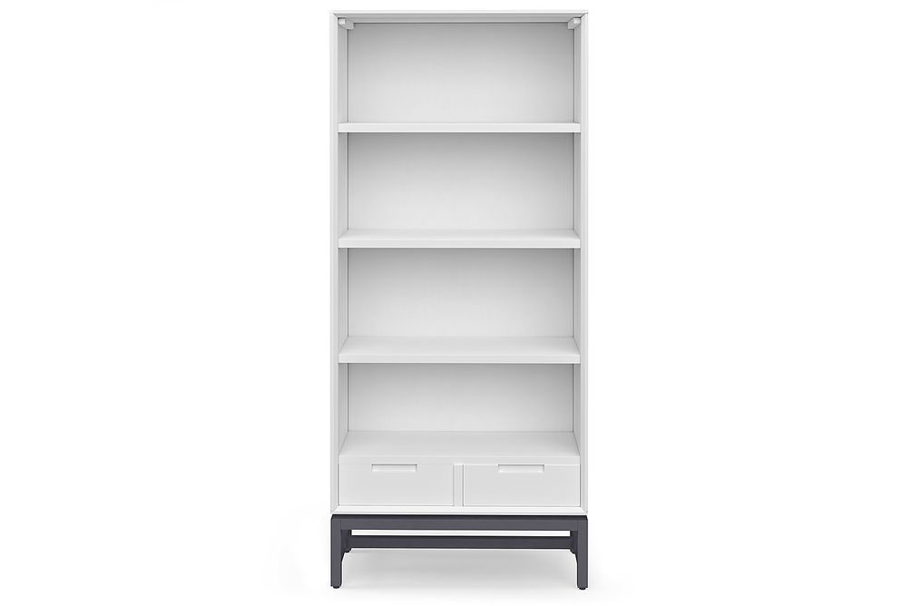 Simpli Home - Banting Mid Century Bookcase - White