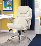 Serta - Upholstered Back in Motion Health & Wellness Manager Office Chair - Bonded Leather - Ivory