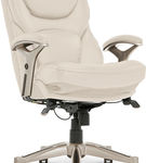 Serta - Upholstered Back in Motion Health & Wellness Manager Office Chair - Bonded Leather - Ivory