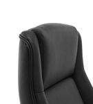 Thomasville - Darius Bonded Leather Executive Modern Office Chair with Adjustable Arms - Black