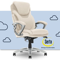 Serta - Bryce Bonded Leather Executive Office Chair - Cream