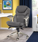 Serta - Upholstered Back in Motion Health & Wellness Manager Office Chair - Bonded Leather - Gray