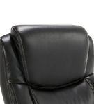 La-Z-Boy - Delano Big & Tall Bonded Leather Executive Chair - Jet Black/Gray Wood