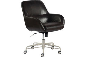 Finch - Forester Modern Bonded Leather Office Chair - Dark Brown