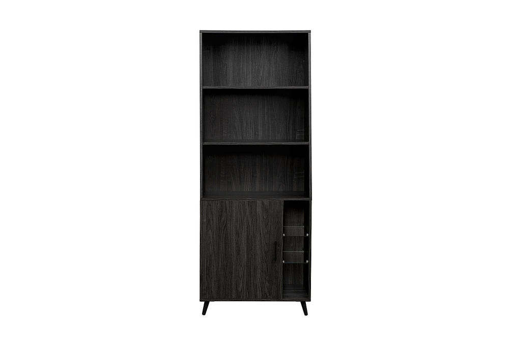 Walker Edison - Mid-Century Modern Bookcase - Graphite