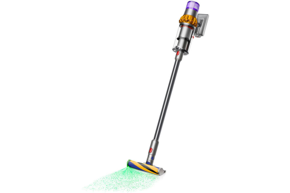 Dyson - V15 Detect Extra Cordless Vacuum with 10 accessories - Yellow/Nickel