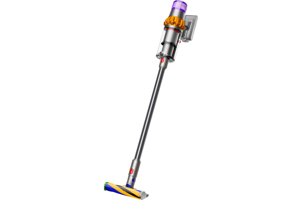 Dyson - V15 Detect Extra Cordless Vacuum with 10 accessories - Yellow/Nickel