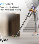 Dyson - V15 Detect Cordless Vacuum with 8 accessories - Yellow/Nickel