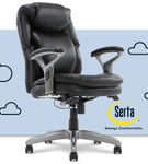 Serta - AIR Health & Wellness Mid-Back Manager's Chair - Black