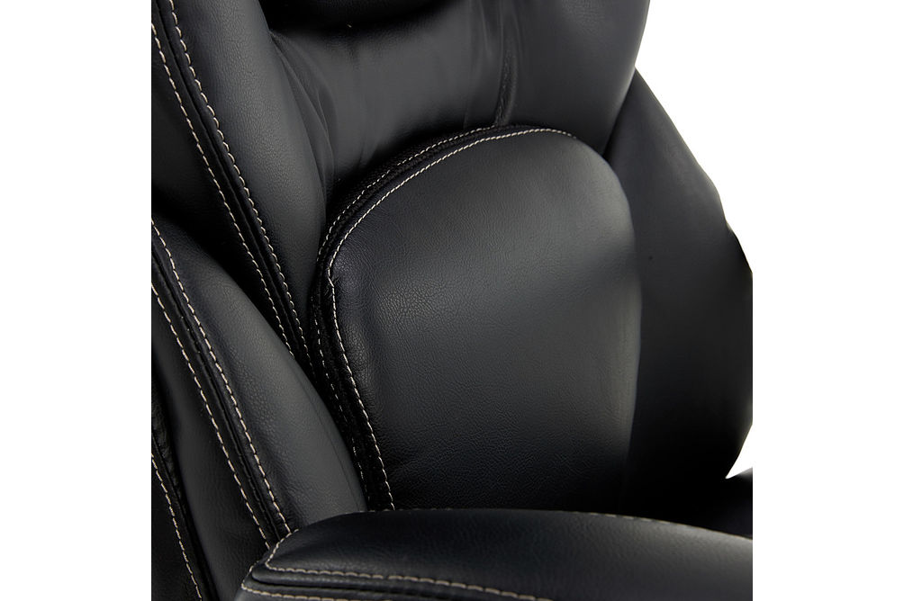 Serta - Upholstered Back in Motion Health & Wellness Manager Office Chair - Bonded Leather - Black