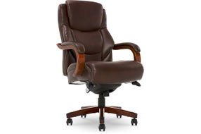 La-Z-Boy - Delano Big & Tall Bonded Leather Executive Chair - Chestnut Brown